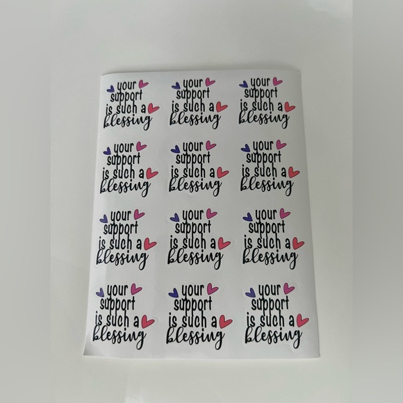 Your Support Is Such A Blessing Stickers - Picture 3 of 5